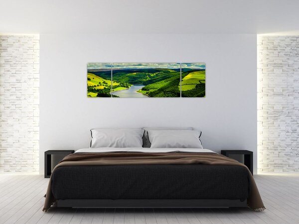 Obraz - Zielony krajobraz (170x50 cm)