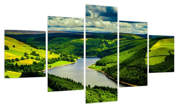 Obraz - Zielony krajobraz (125x70 cm)