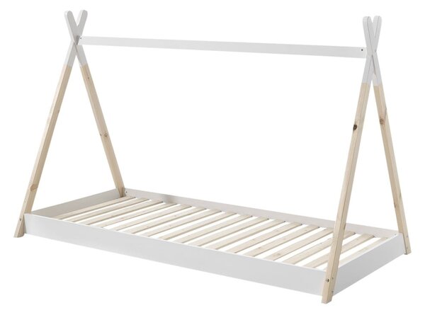 Białe łóżko dziecięce Vipack Tipi, 90x200 cm