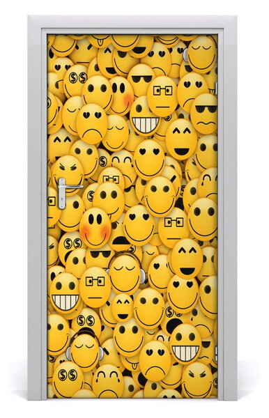 Fototapeta samoprzylepna na drzwi Emotikony
