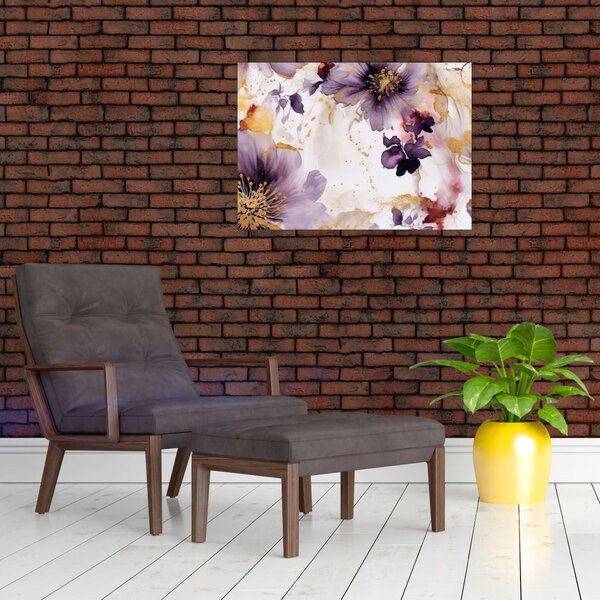 Obraz - Kwiaty akwarelowe (70x50 cm)