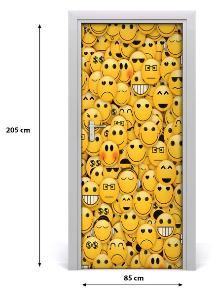 Fototapeta samoprzylepna na drzwi Emotikony