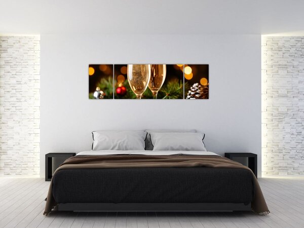 Obraz - Kieliszek szampana (170x50 cm)