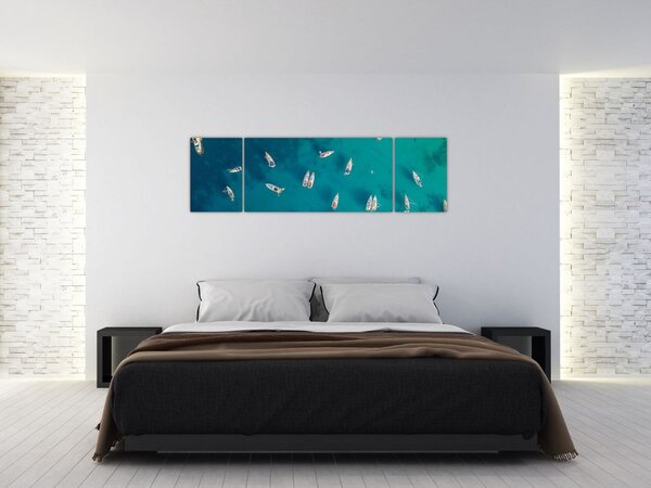 Obraz - Żaglówki (170x50 cm)