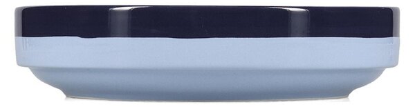 Niebieski głęboki kamionkowy talerz ø 21 cm Duo – ONA