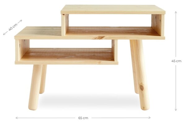 Stolik z drewna sosnowego w naturalnym kolorze Karup Design Hako