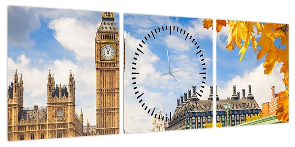 Obraz - Big Ben, Londyn (z zegarem) (90x30 cm)