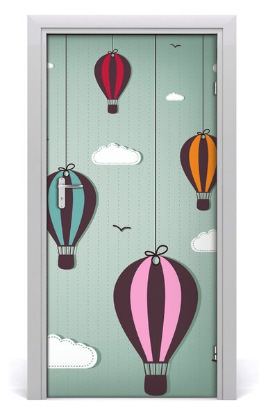 Naklejka samoprzylepna na drzwi Latające balony