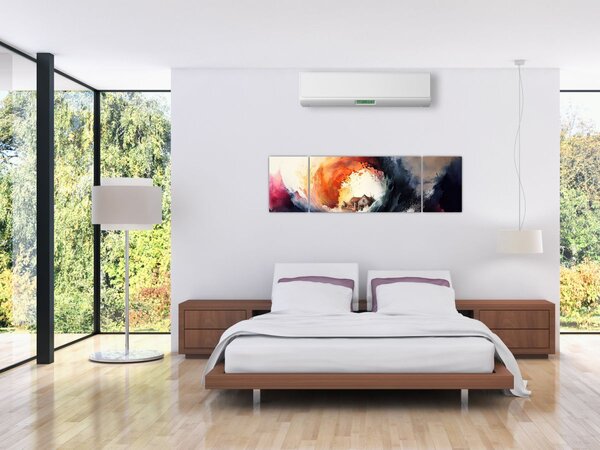 Obraz - W wirze powodzi, akwarela (170x50 cm)