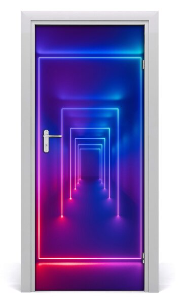 Fototapeta samoprzylepna na drzwi Niebieskie neony