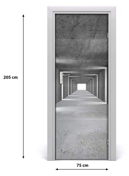 Naklejka samoprzylepna na drzwi Betonowy tunel
