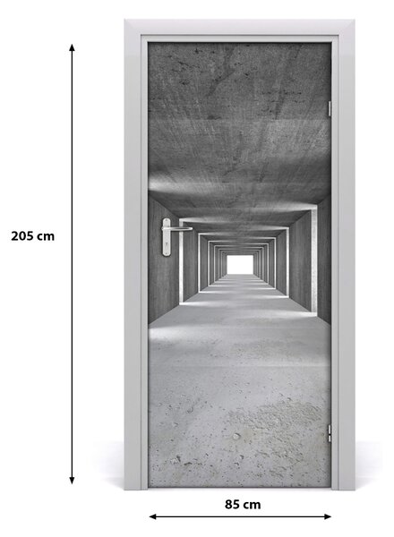 Naklejka samoprzylepna na drzwi Betonowy tunel