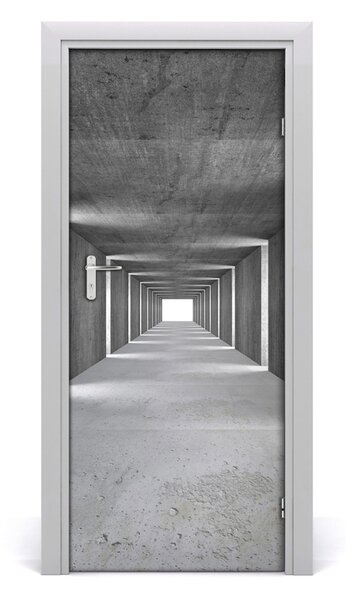 Naklejka samoprzylepna na drzwi Betonowy tunel
