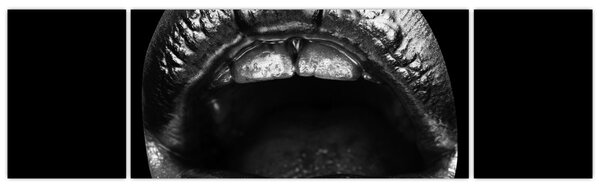 Obraz - Błyszczące usta (170x50 cm)
