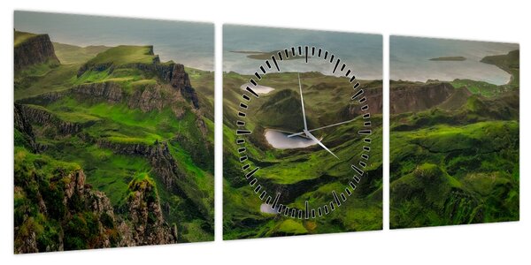 Obraz - Quiraing, Szkocja (z zegarem) (90x30 cm)