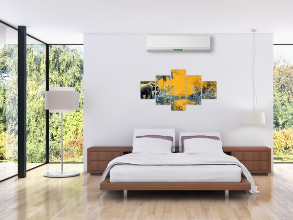 Obraz - Słoń w naturze (125x70 cm)