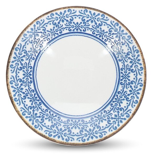 Biała/niebieska porcelanowa miska na zupę 1 l Azul – BonBistro
