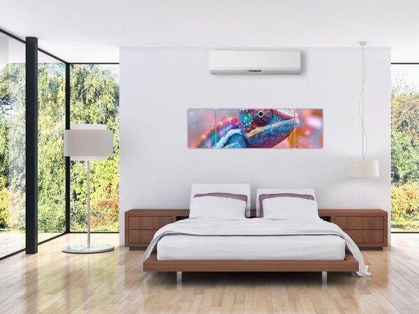 Obraz - Kolorowy kameleon (170x50 cm)