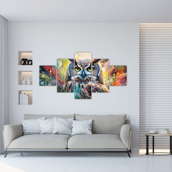 Obraz - Malowanie sowy (125x70 cm)