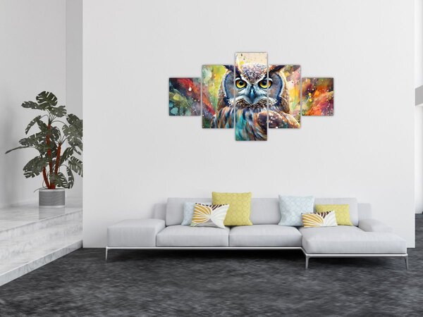 Obraz - Malowanie sowy (125x70 cm)