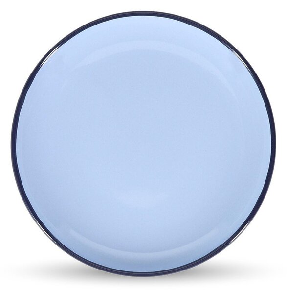 Niebieski kamionkowy talerz deserowy ø 18 cm Duo – ONA