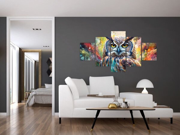 Obraz - Malowanie sowy (125x70 cm)