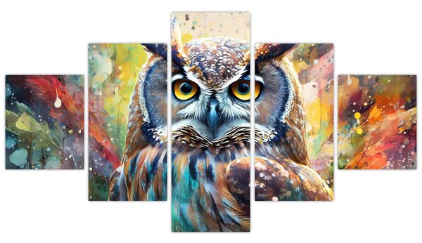 Obraz - Malowanie sowy (125x70 cm)