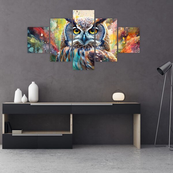 Obraz - Malowanie sowy (125x70 cm)
