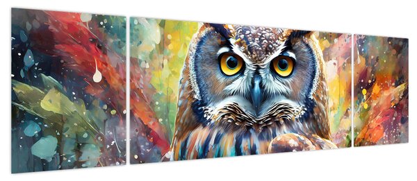Obraz - Malowanie sowy (170x50 cm)