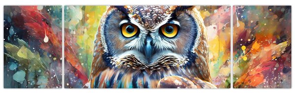 Obraz - Malowanie sowy (170x50 cm)