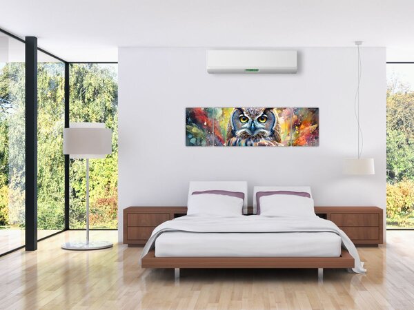 Obraz - Malowanie sowy (170x50 cm)