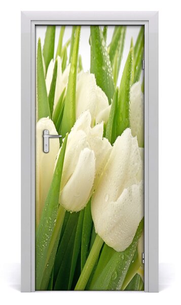 Naklejka samoprzylepna okleina Białe tulipany