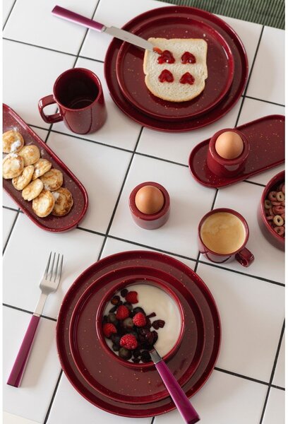 Bordowa porcelanowa miska 500 ml Fika – ONA