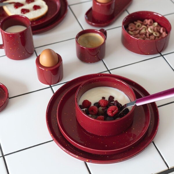 Bordowa porcelanowa miska 500 ml Fika – ONA