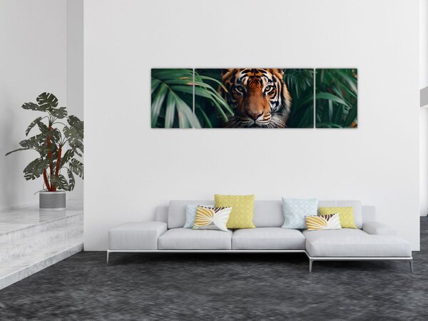 Obraz - Portret tygrysa w dżungli (170x50 cm)