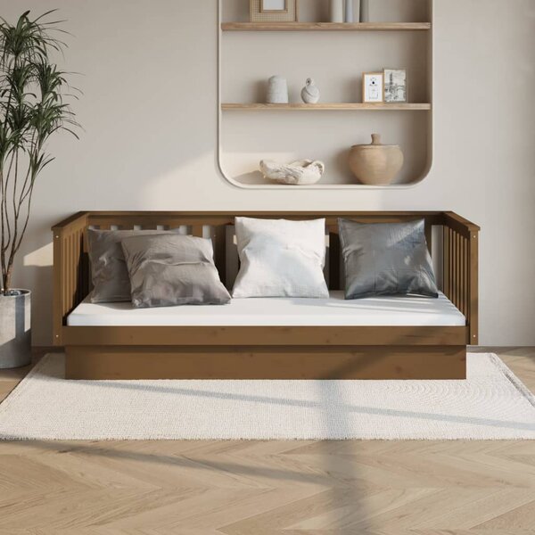 Łóżko dzienne, miodowy brąz, 80x200 cm, lite drewno sosnowe