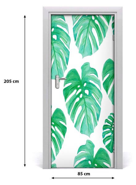 Okleina samoprzylepna fototapety na drzwi Monstera