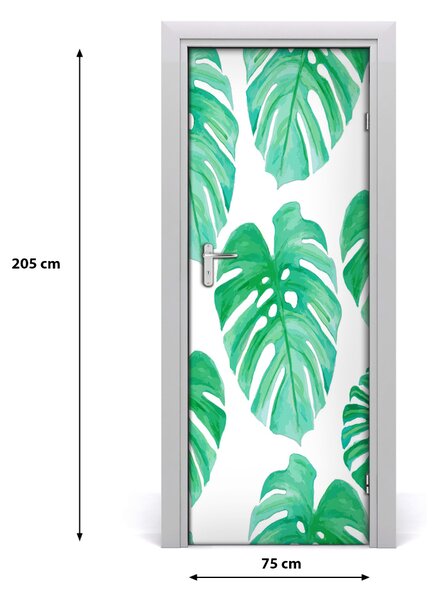 Okleina samoprzylepna fototapety na drzwi Monstera