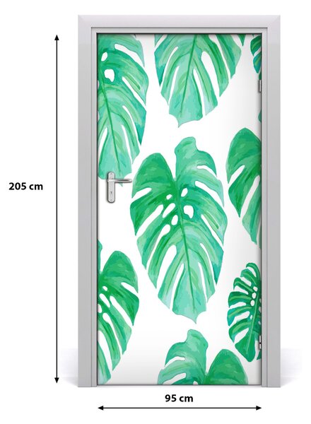 Okleina samoprzylepna fototapety na drzwi Monstera
