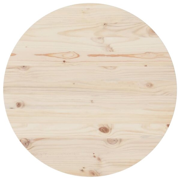Blat stołu, Ø80x2,5 cm, lite drewno sosnowe