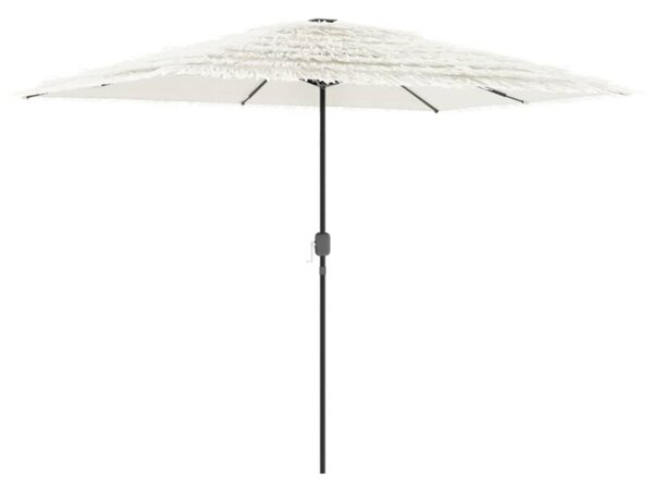 Parasol ogrodowy na stalowym słupku, biały, 300x200x250 cm