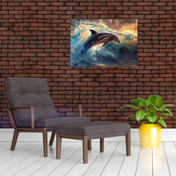 Obraz - Delfin, ilustracje (70x50 cm)