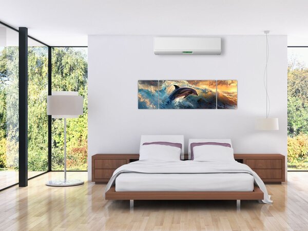 Obraz - Delfin, ilustracje (170x50 cm)