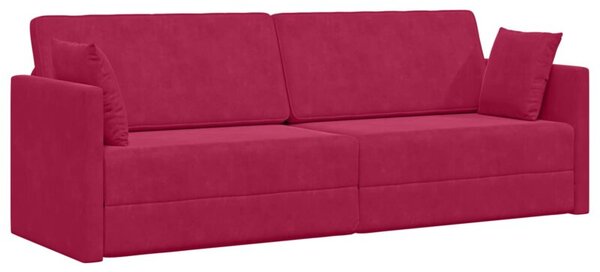 Sofa podÅogowa z funkcjÄ spania czerwone wino 213 x 76 x 77 cm