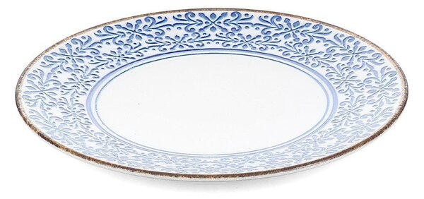 Biały/niebieski porcelanowy talerz ø 25 cm Azul – BonBistro