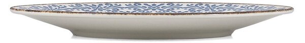Biały/niebieski porcelanowy talerz ø 25 cm Azul – BonBistro