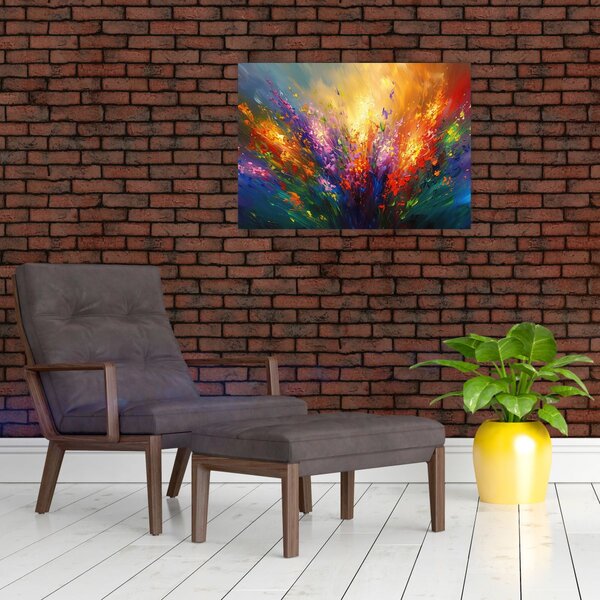 Obraz - Abstrakcja kwiatów (70x50 cm)