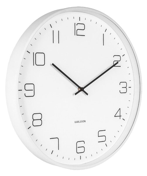Biały zegar ścienny Karlsson Lofty, ø 40 cm