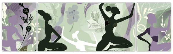 Obraz - Ilustracja przedstawiająca tancerzy (170x50 cm)