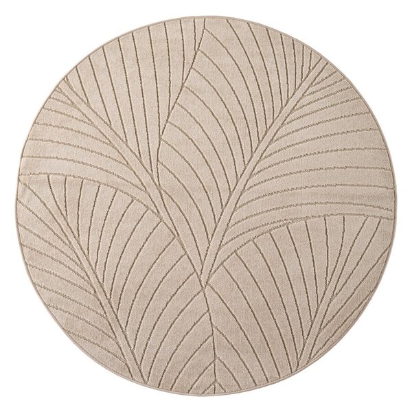 Beżowy okrągły dywan odpowiedni na zewnątrz ø 80 cm Nova 1203 – Ayyildiz Carpets